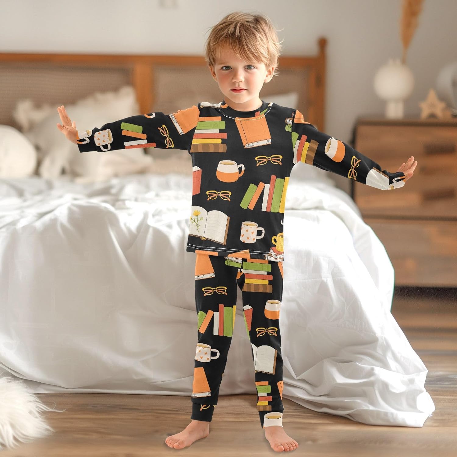 WIFIU Comfortable Pajama Set for Boys Long Sleeve Sleepwear 18M-8Y