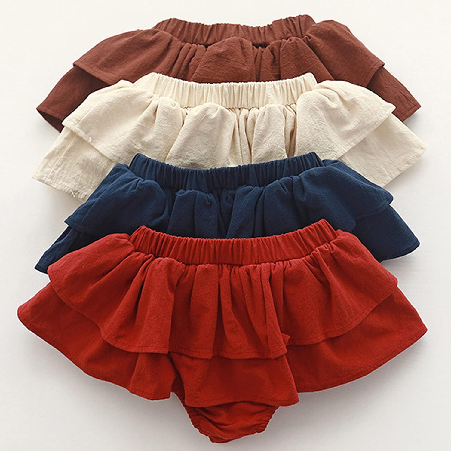 EISHOW Baby Girls Cotton Ruffle Shorts Bloomers