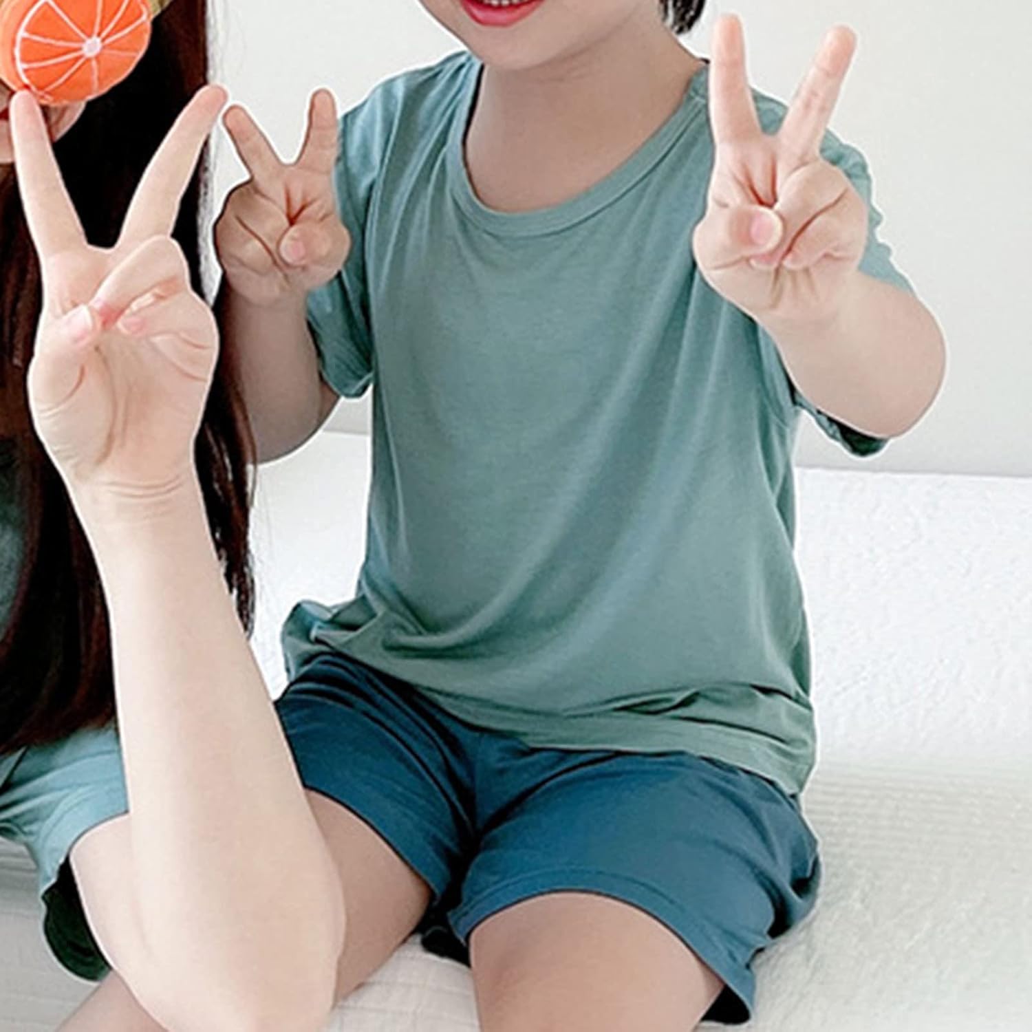 Summer Casual Outfit - Toddler Kids T-shirt Shorts Set
