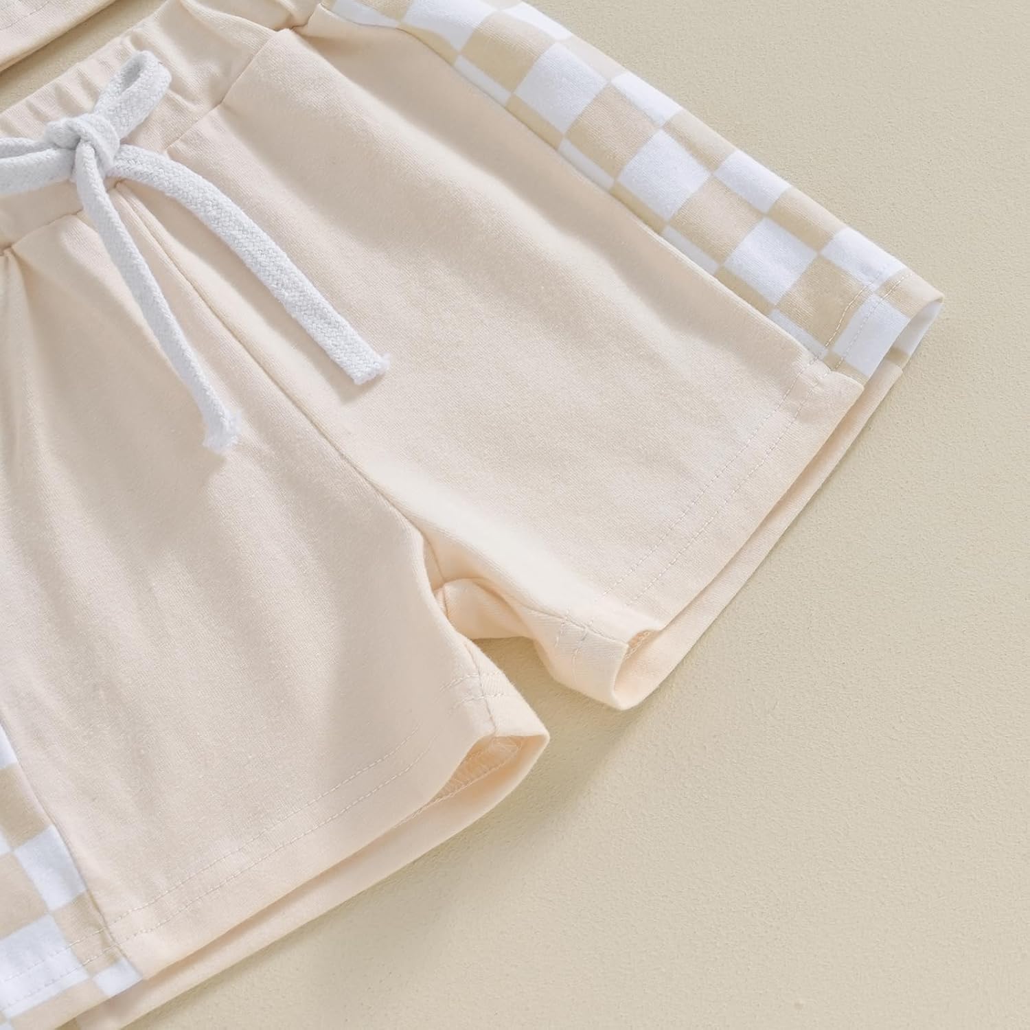 Cute Baby Summer Outfits Plaid Patchwork Elastic
