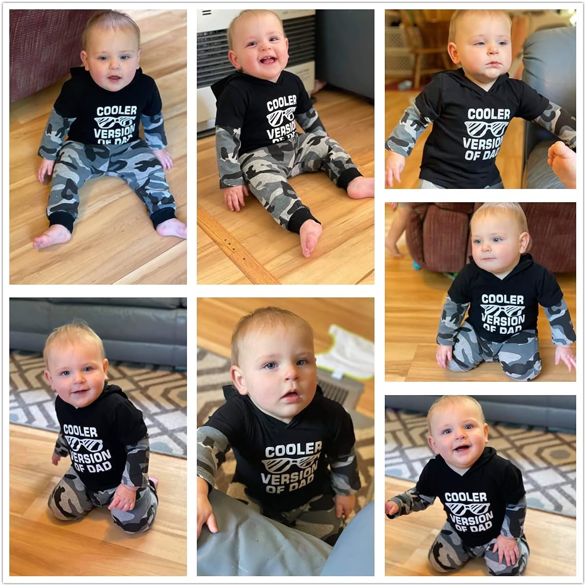 AalizzwellStylish Baby Boys Hoodie Pants Set for Winter
