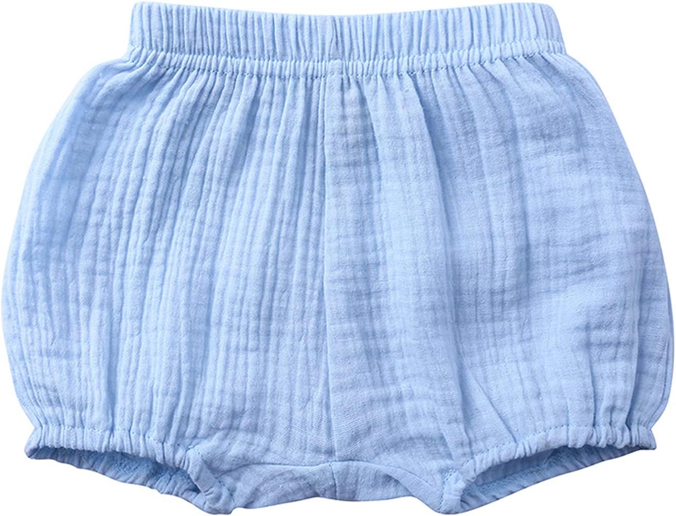 EISHOW Unisex Cotton Linen Stripe Shorts for Babies Summer Outfits