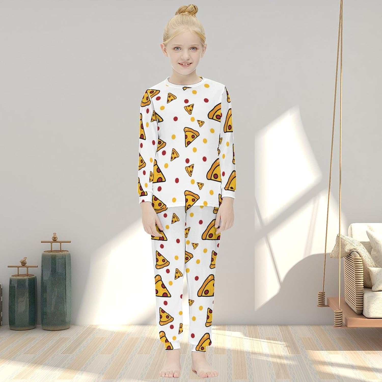 Girls Thermal Pajama Set Long Johns Thermal Top by Meiko