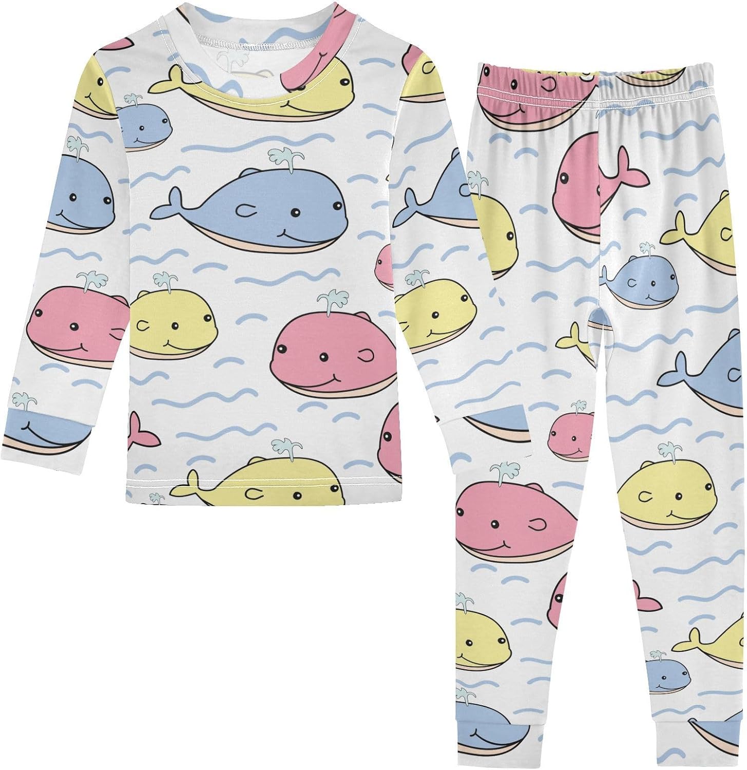 WIFIU Casual Pajama Sets for Kids Soft Cotton Sleepwear 18M-8Y