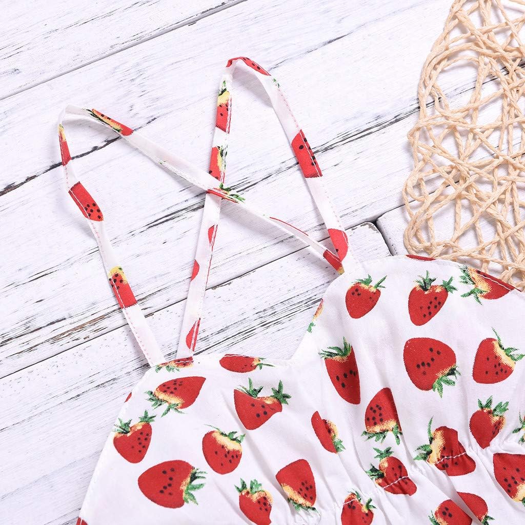 Strawberry Printed Toddler Girls Clothing Set