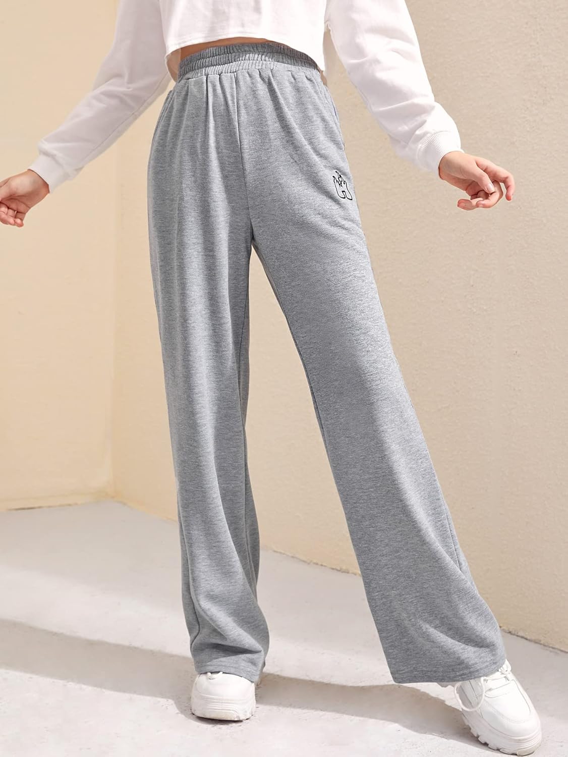 Verdusa Girls Elastic Waist Joggers