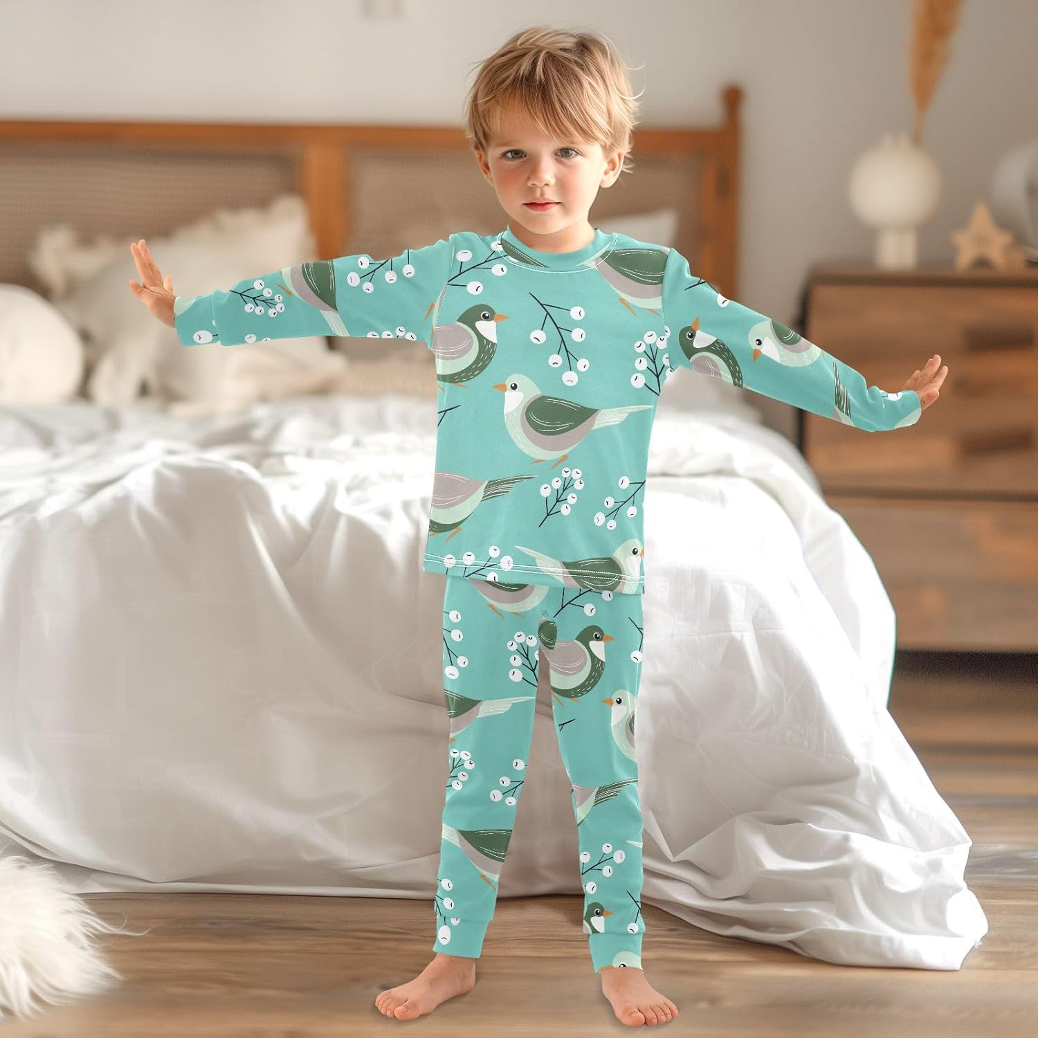 Adorable Long Sleeve Pajama Set for Kids Ages 18M-8Y