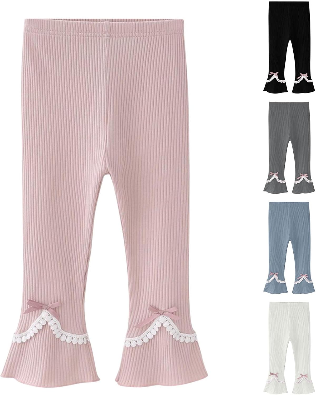 Cute Bow Leggings for Girls 2-9 Years Summer Soft Cotton