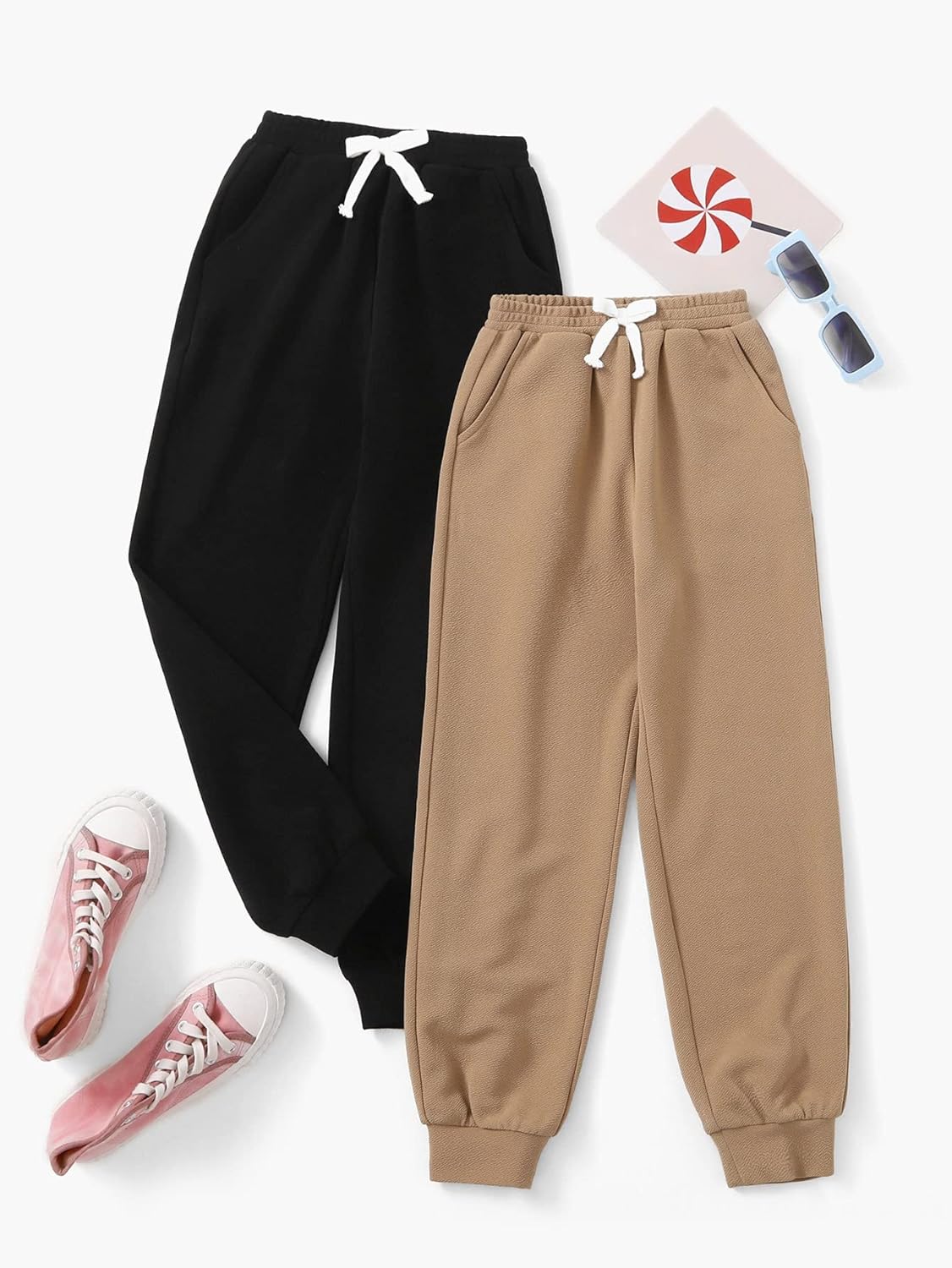 Floerns Girls 2-Piece Elastic Jogger