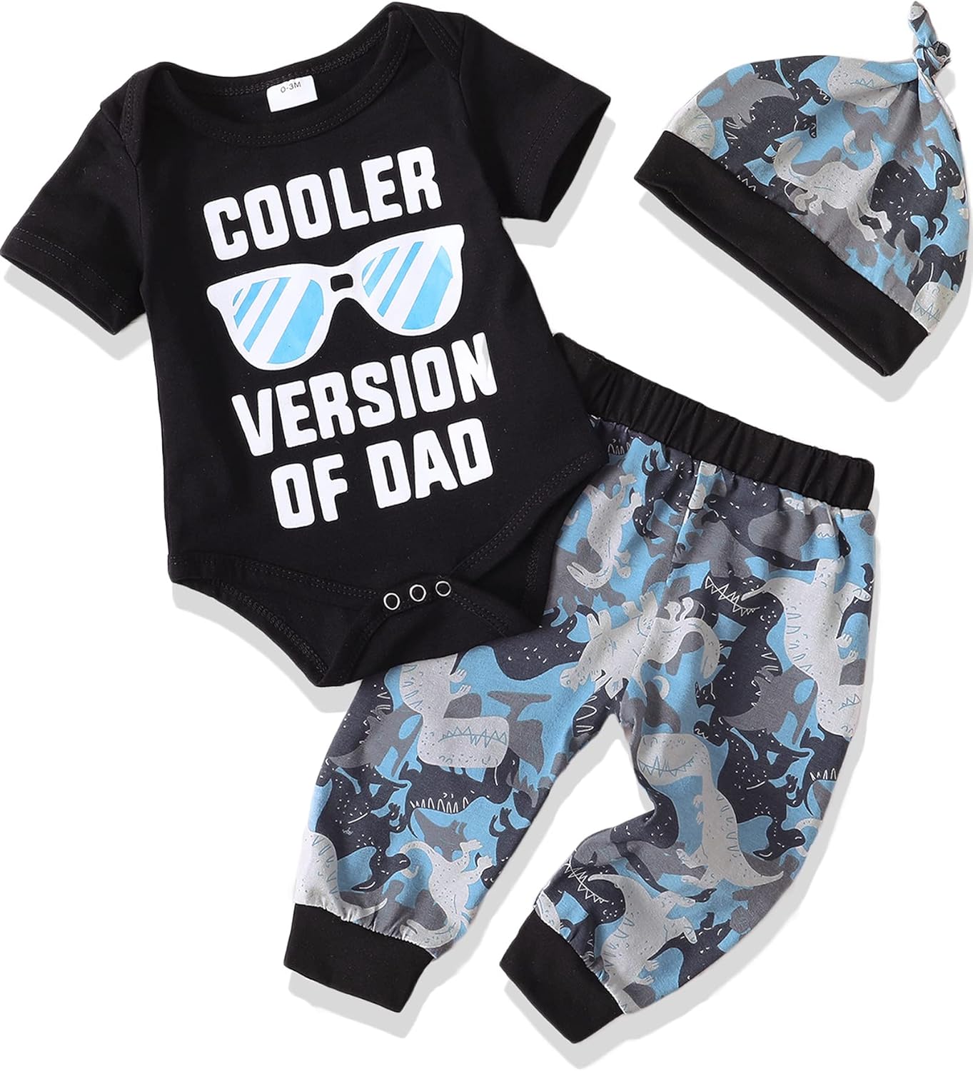 NZRVAWS Newborn Baby Boy Romper Set - Dinosaur Child Style