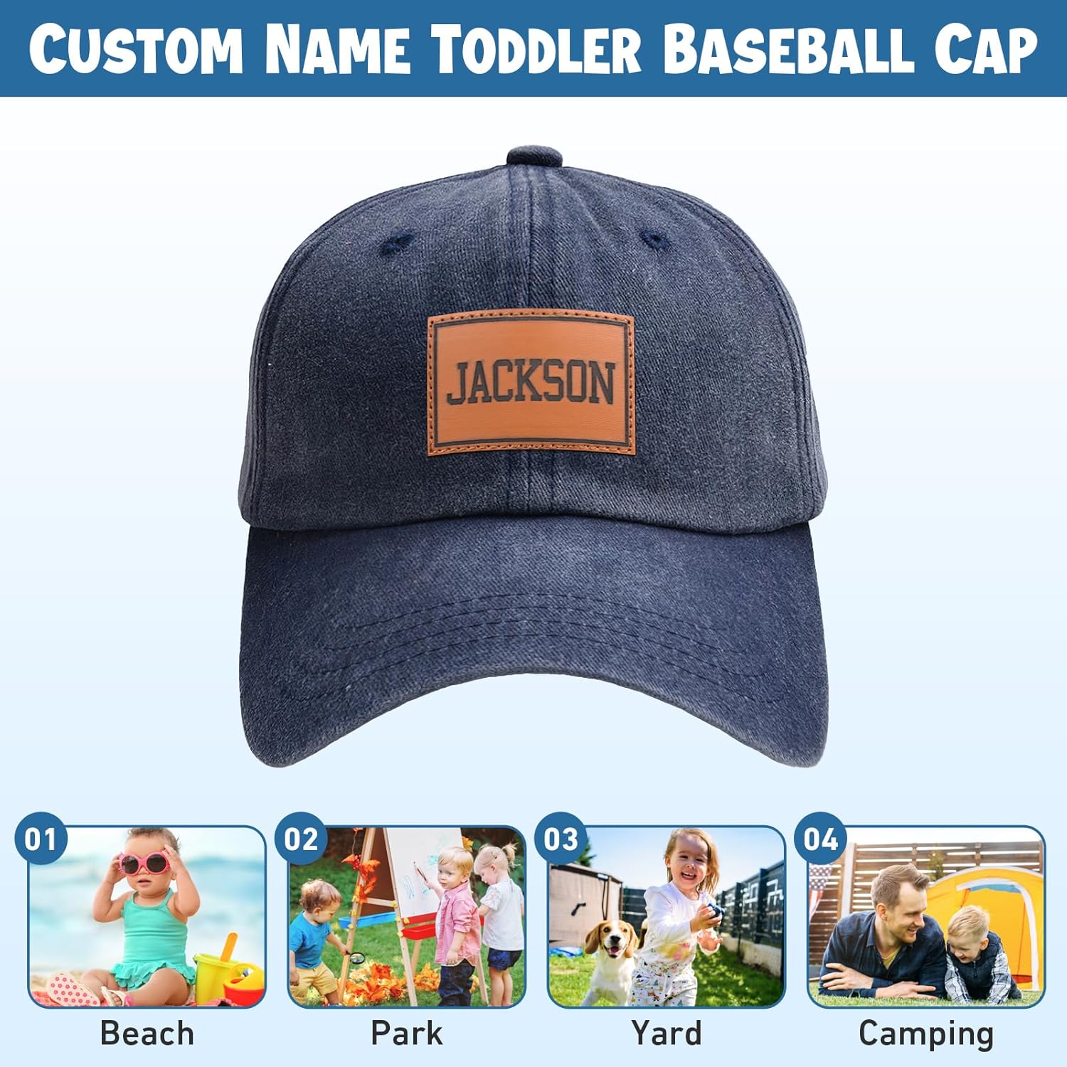 Personalized Toddler baseball cap with adjustable size