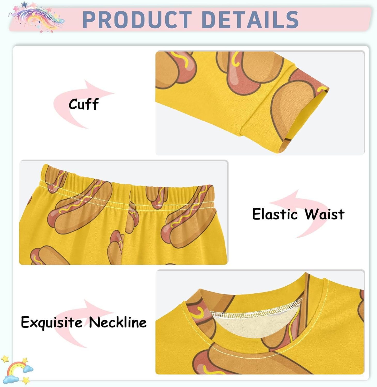 Comfortable and stylish 2-Piece Pajama Set for Girls 18M-8Y