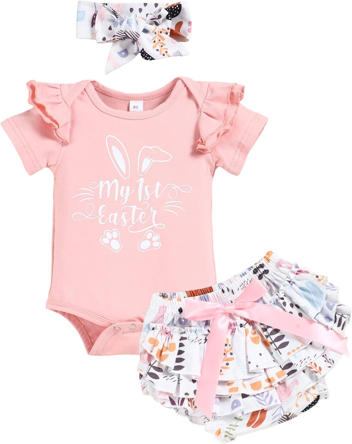 Menglang Baby Girl Romper Shorts Set - Bloom and Shine
