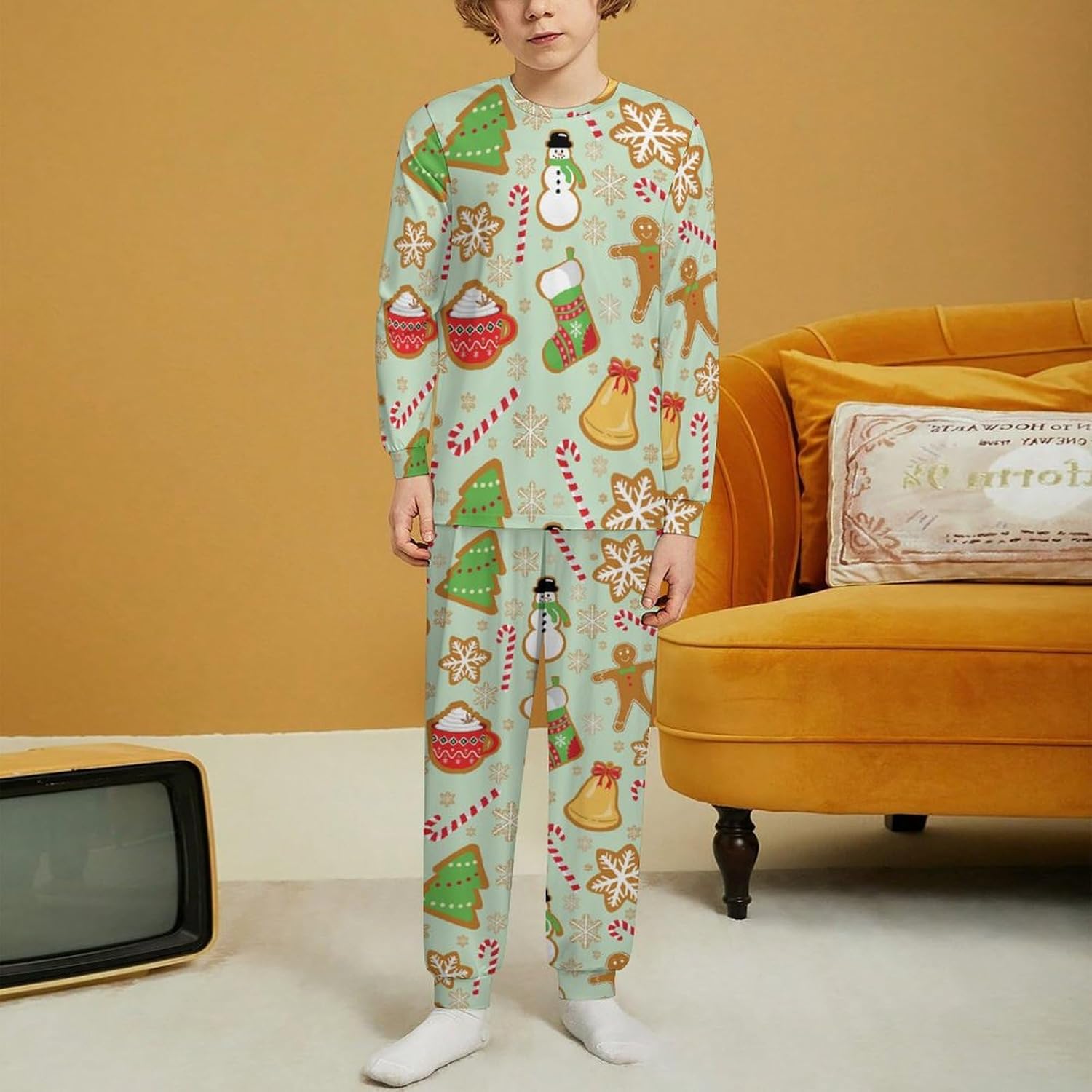 MEIKKO Christmas Kids Pajama Set Boys Girls