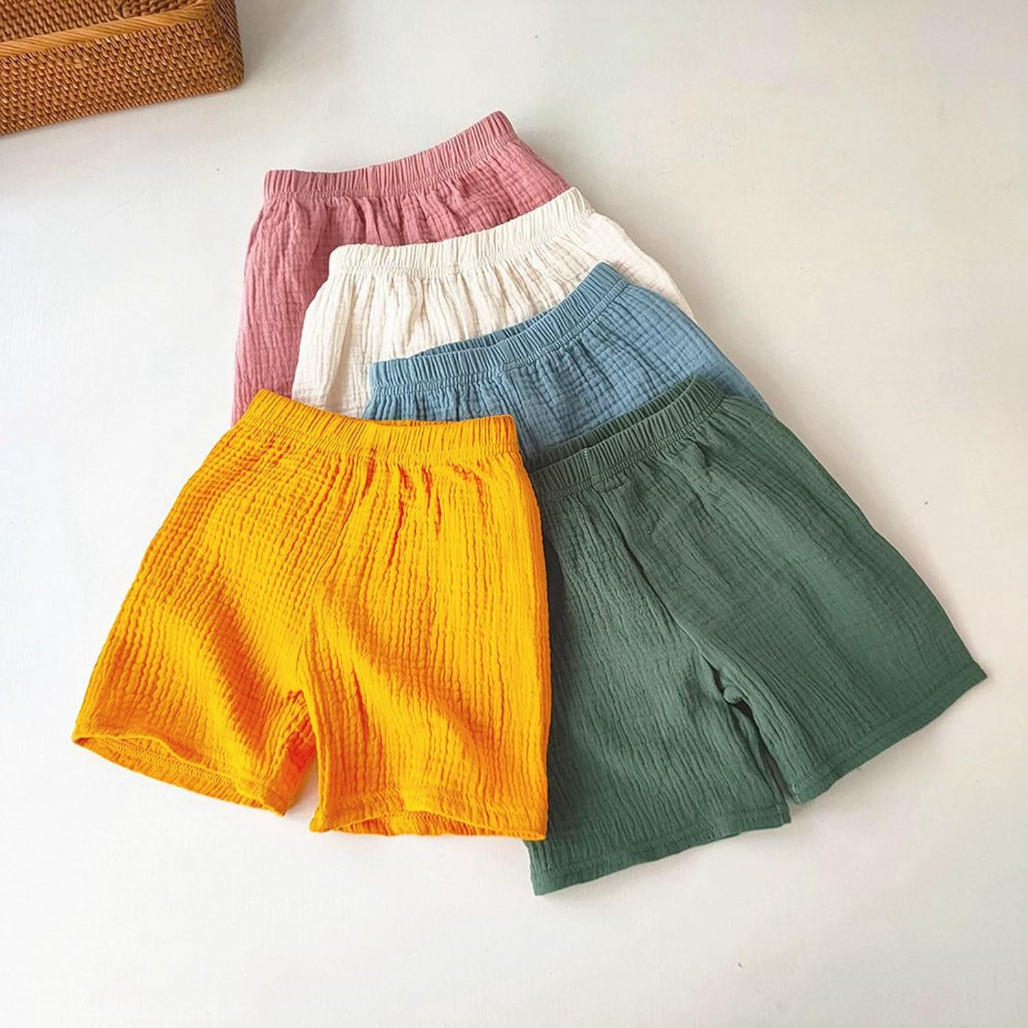 Baby Boys Cotton Linen Shorts - Summer Half Pants