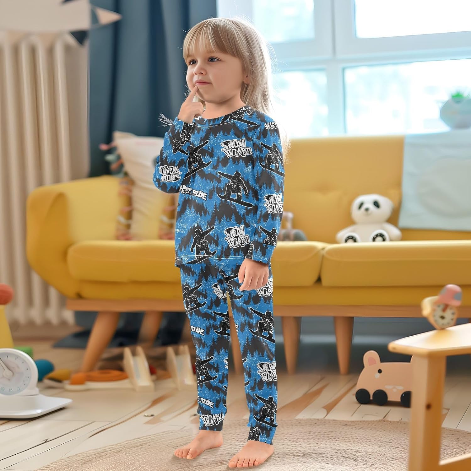 Cute Long Sleeve Pajama Set for Girls Ages 18M-8Y