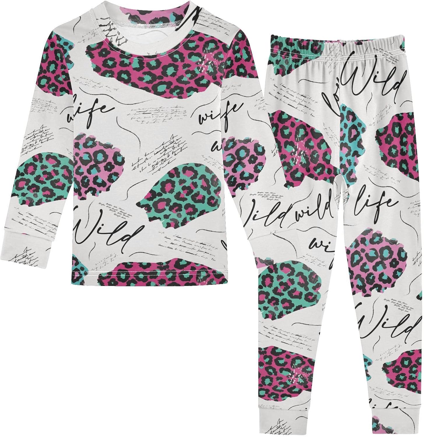 WIFIU Long Sleeve Pajama Set for Girls