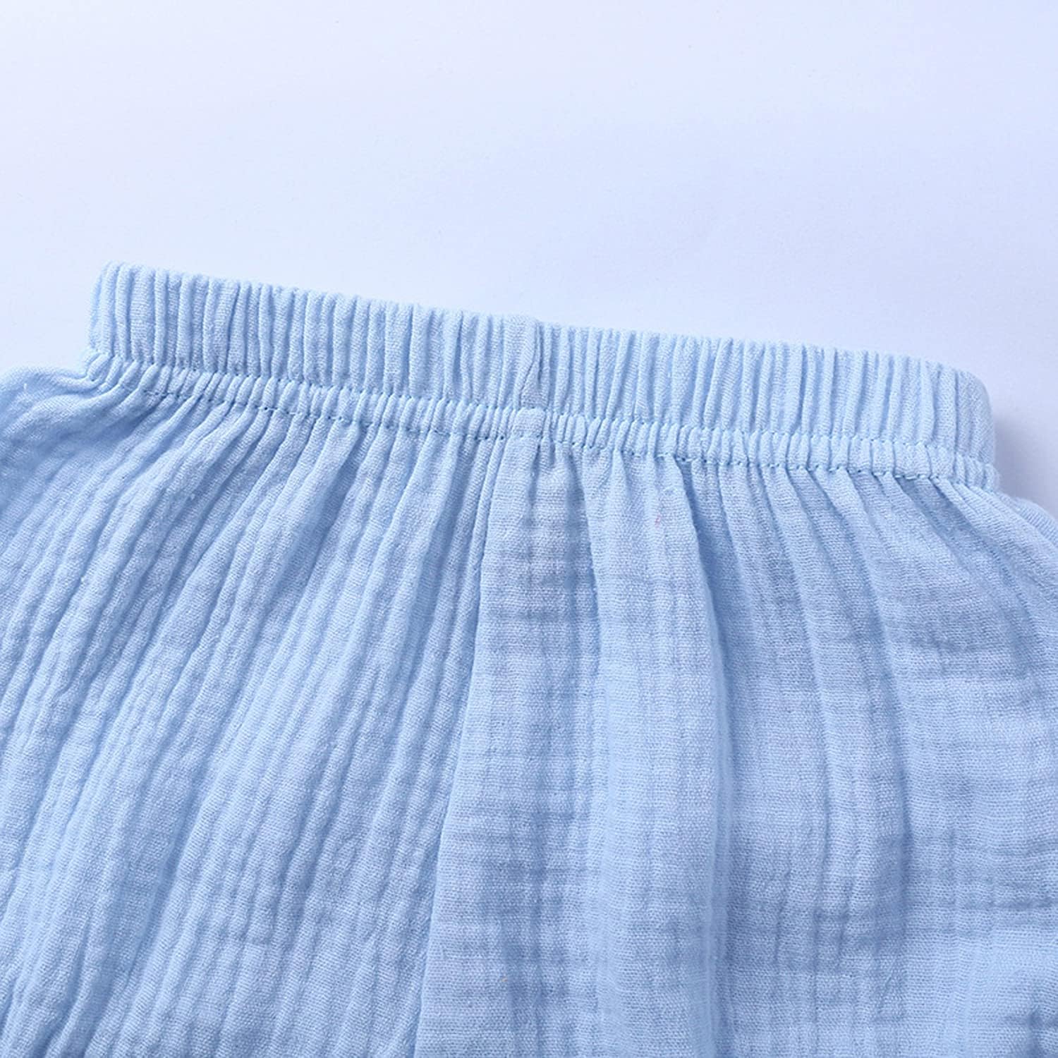 EISHOW Unisex Cotton Linen Stripe Shorts for Babies Summer Outfits