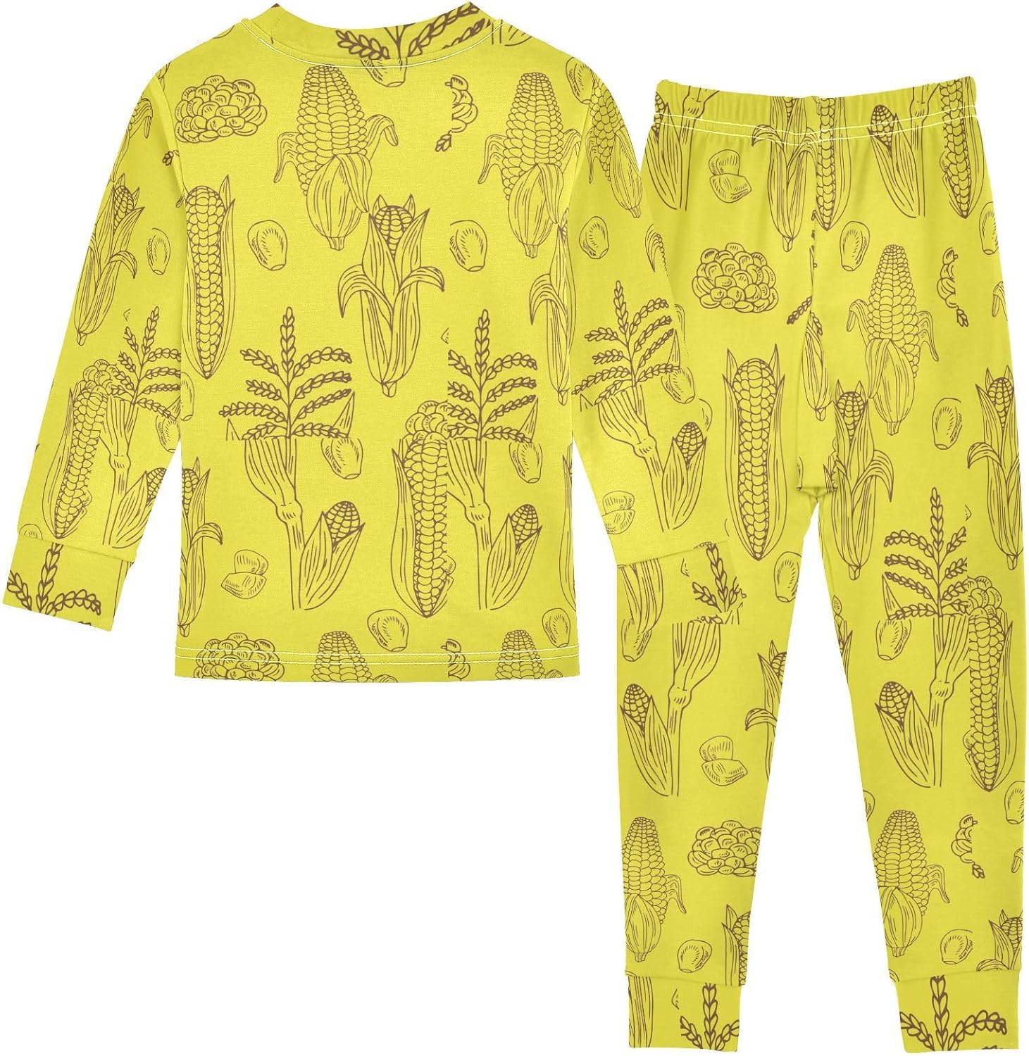 Cute Long Sleeve Pajama Set for Kids - Soft Cotton Spandex Sleepwear