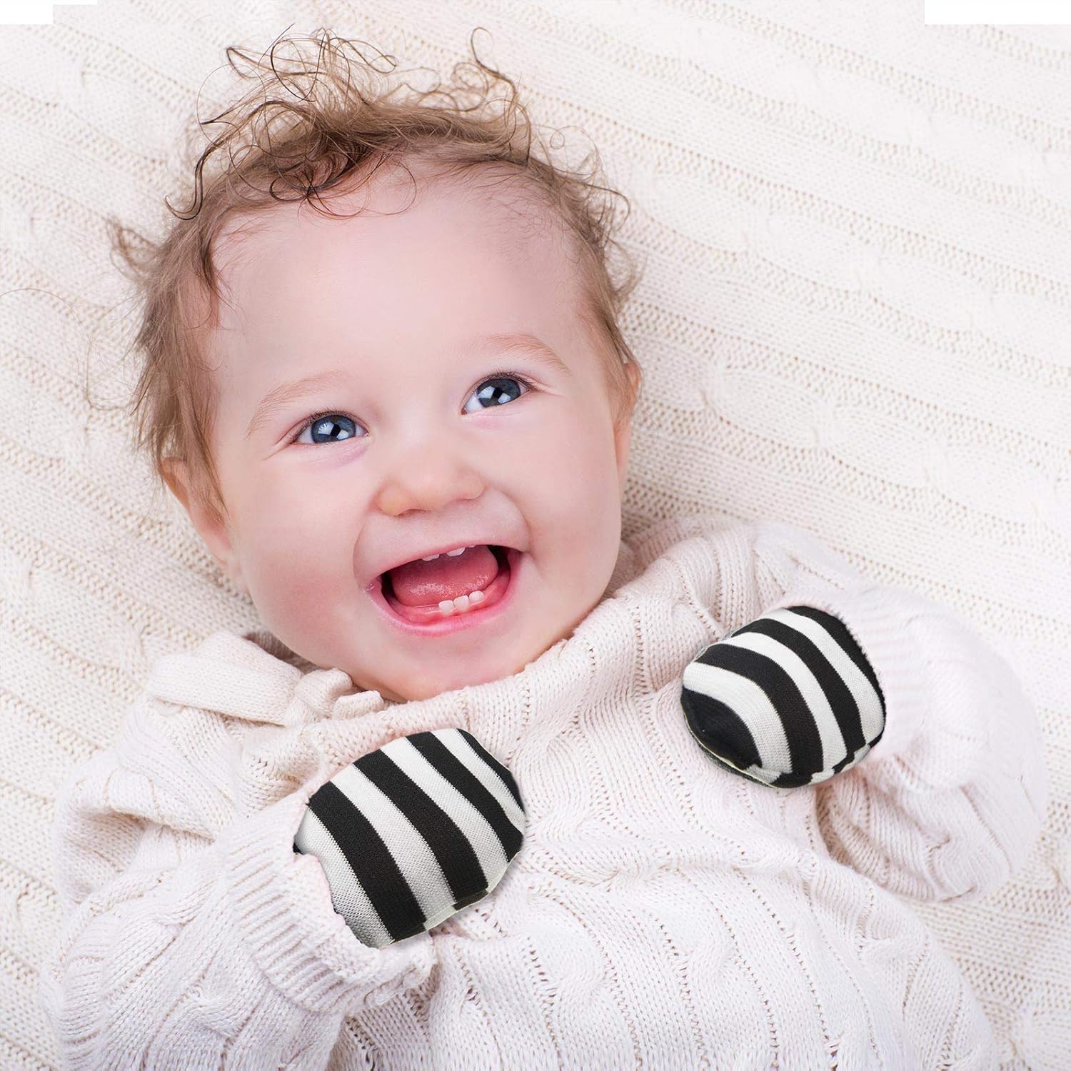 18-Pair No-Scratch mittens for Babies 0-6 Mo