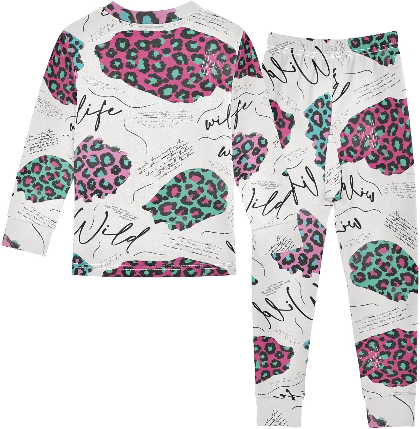 WIFIU Long Sleeve Pajama Set for Girls
