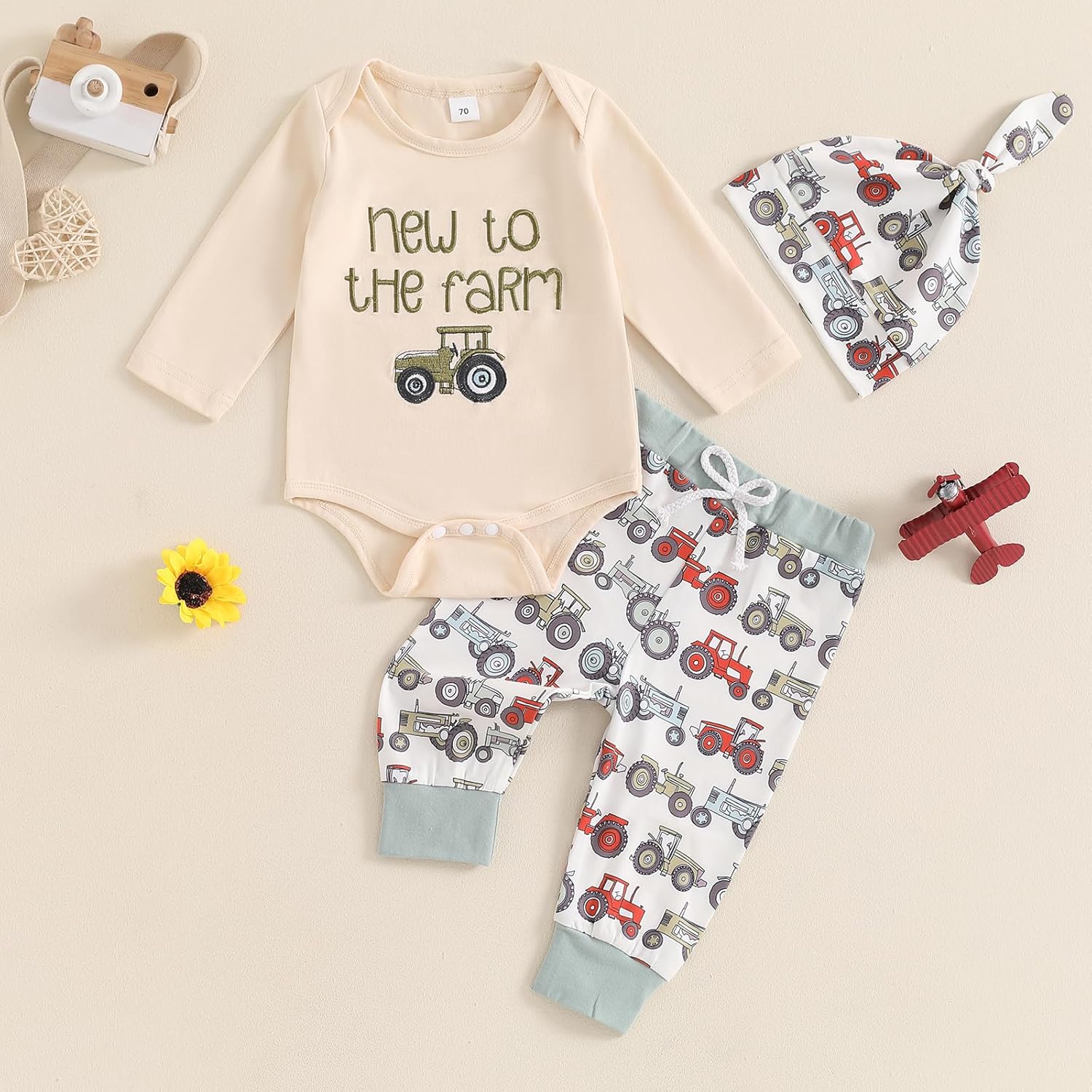 Newborn Baby Boy Farm Print Set