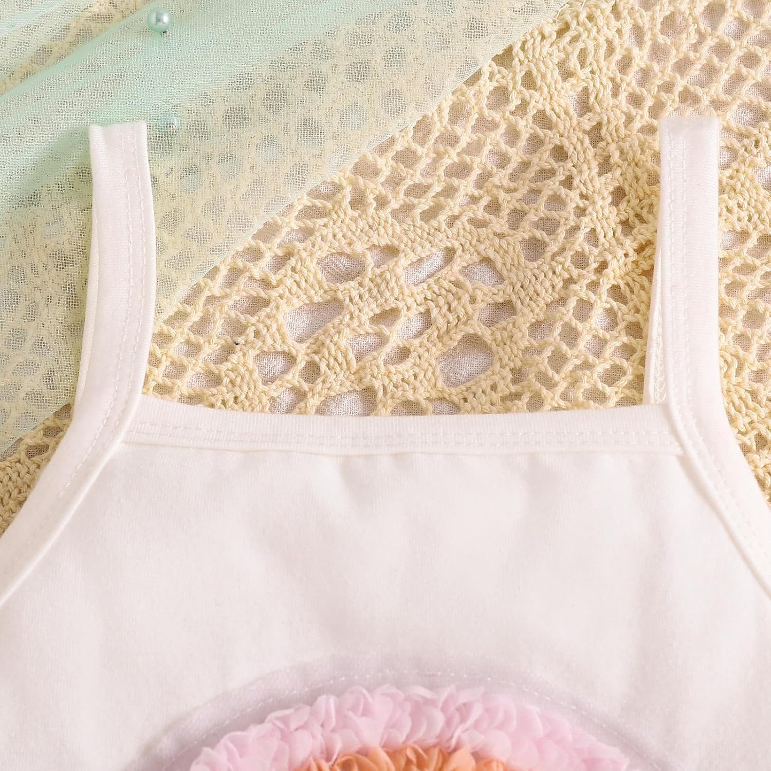 Rainbow Embroidery Kids Outfit 2Pcs - Women and Men