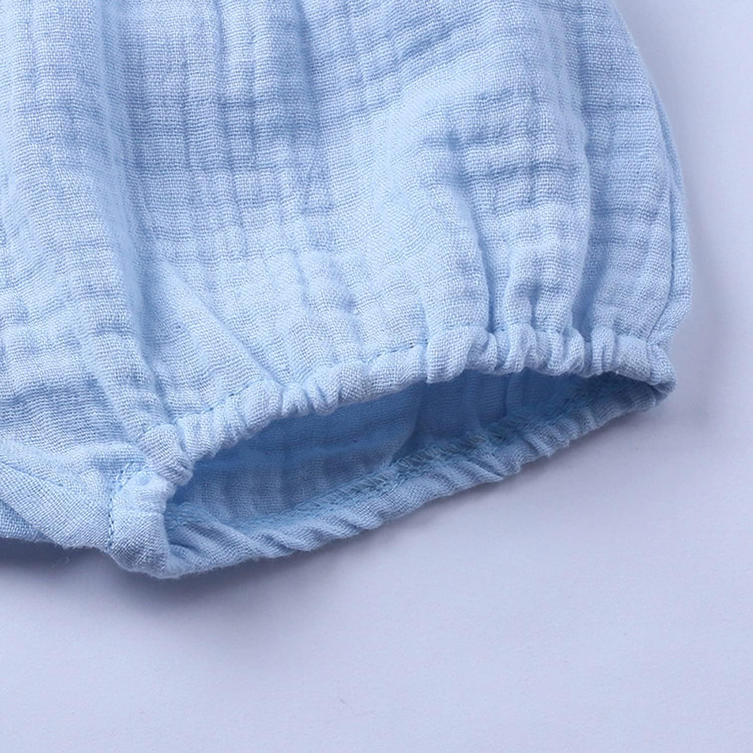 EISHOW Unisex Cotton Linen Stripe Shorts for Babies Summer Outfits
