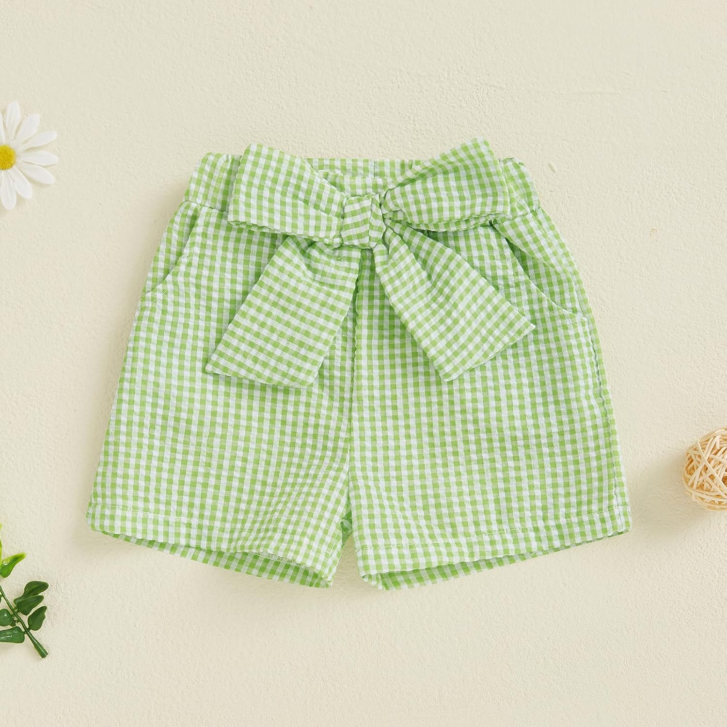 Biayxms Toddler Gingham Shorts