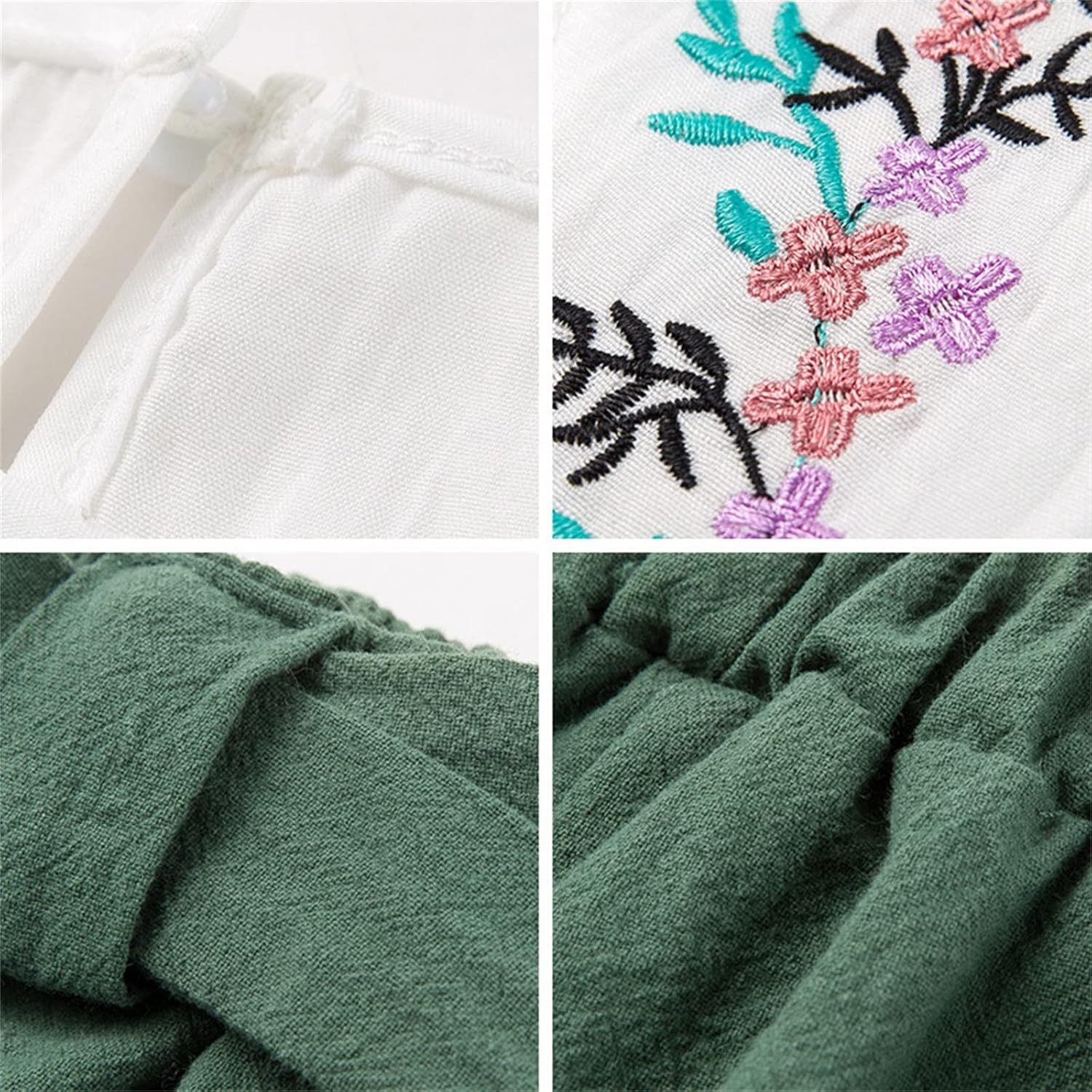 Cotton Linen Ruffle Sleeveless Toddler Girls Clothes Set Perfect for Summer