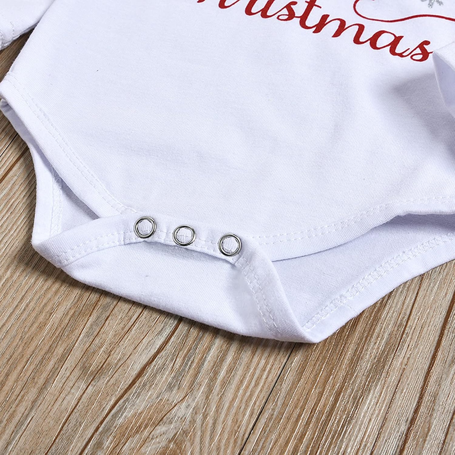Charming Christmas Letter Print Romper for Babies Soft Cozy