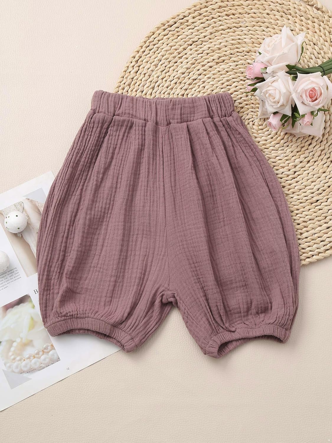 Kaerm Kids Boys Girls Casual Capri Pants Comfort Influencer