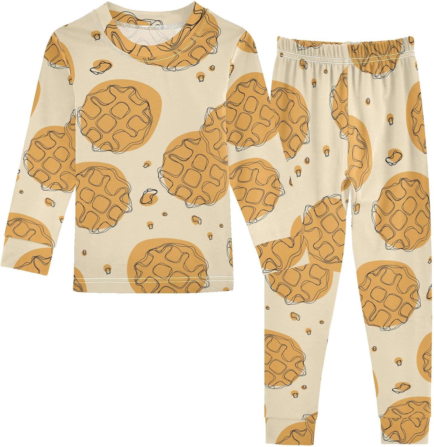WIFIU Soft Cotton 2 Piece Pajama Set for Kids 18M-8Y