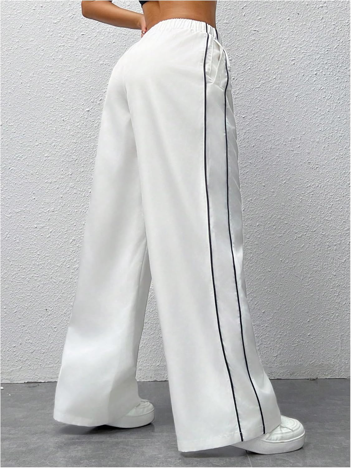 WDIRARA Girls Lightweight ContrastPanted Workout Pants
