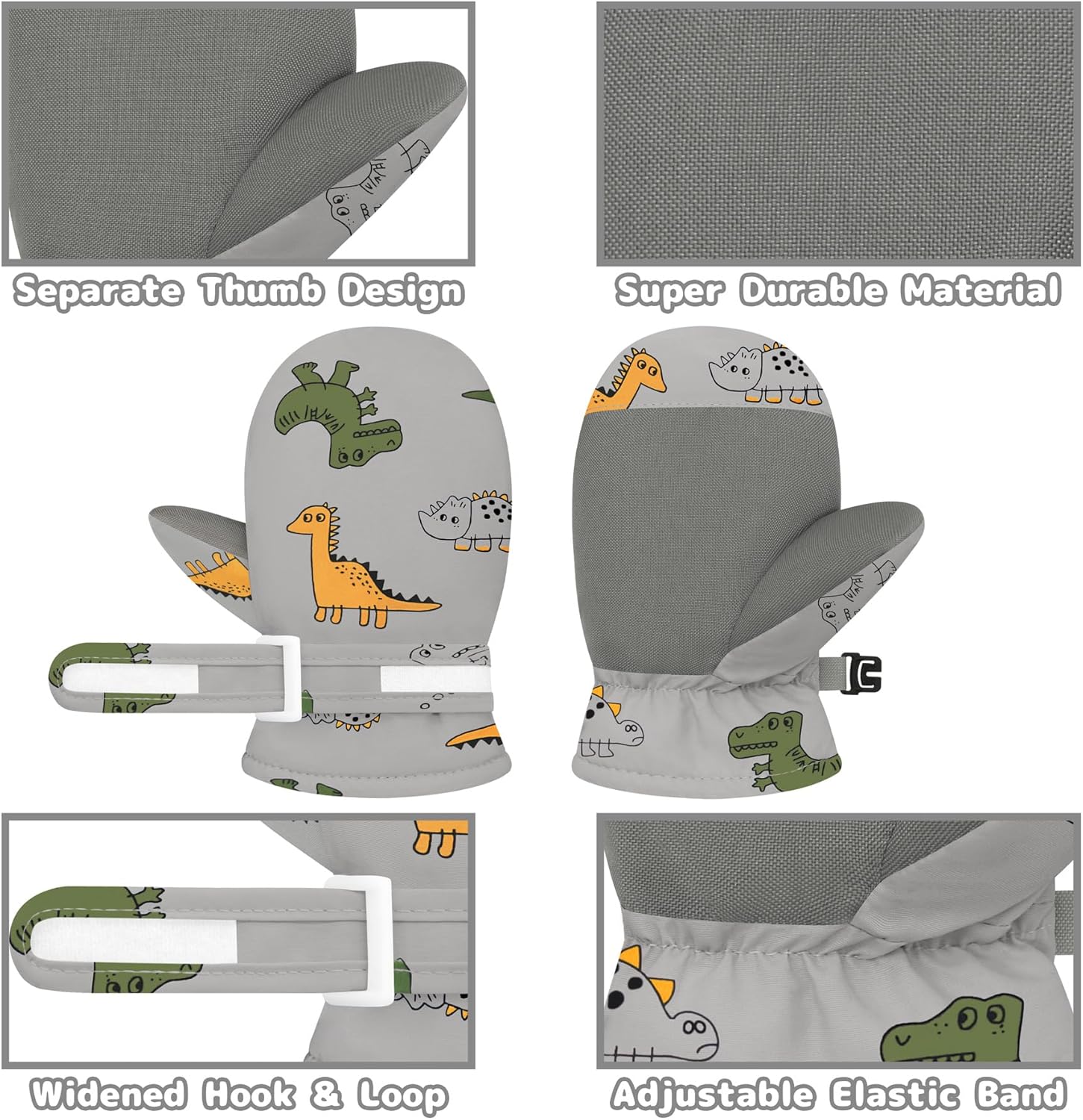 Olreco Toddler Mittens Waterproof snow mittens for Baby