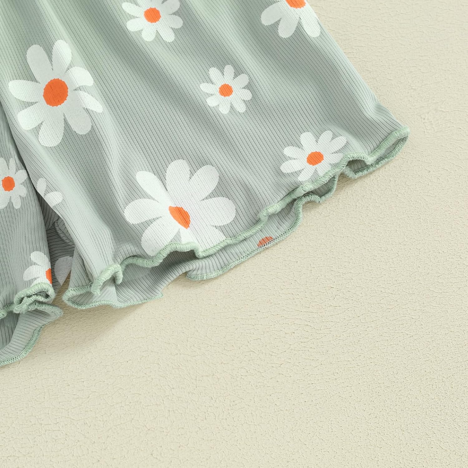 Floral Top Elastic waist short toddler girl - summer outfits