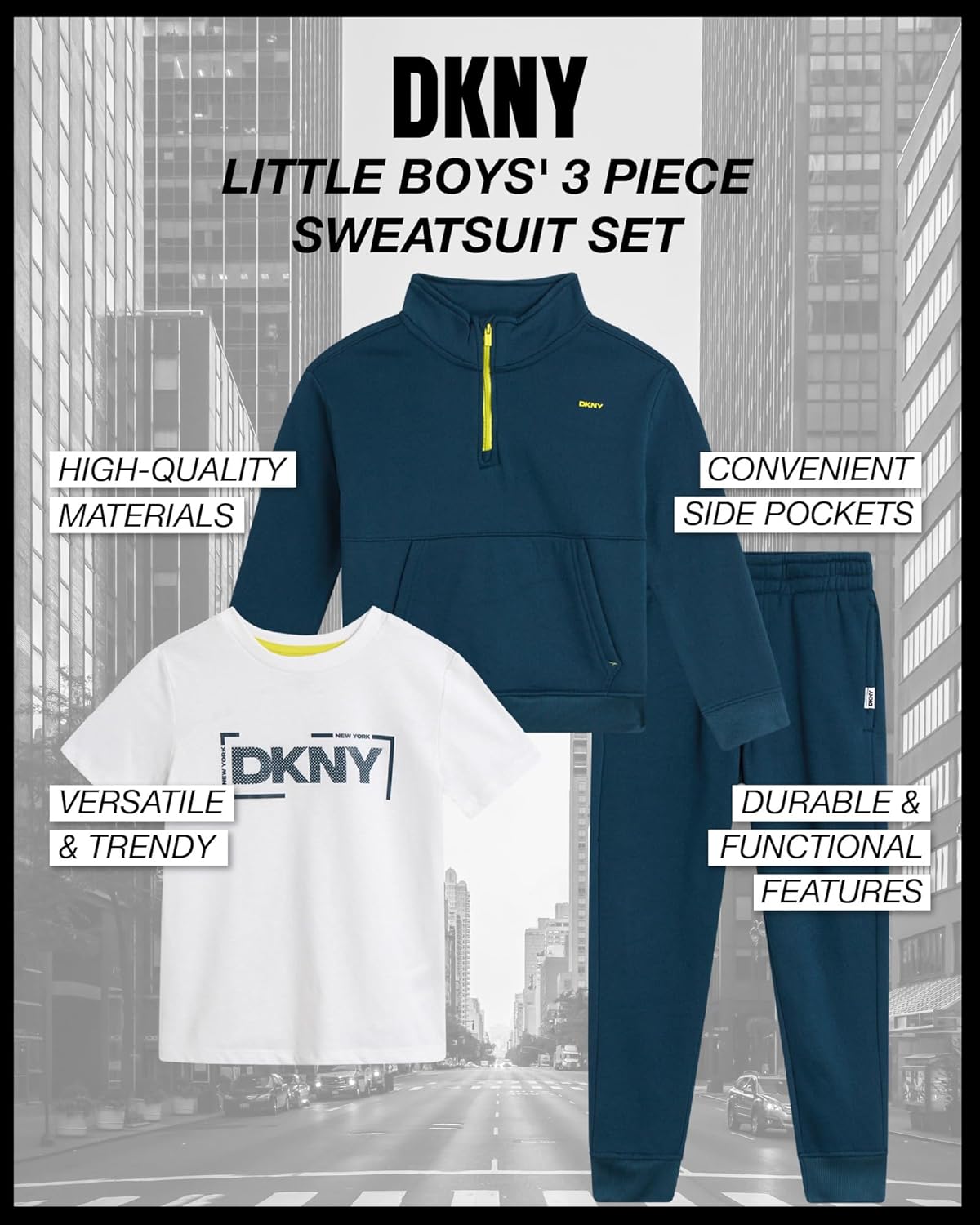 DKNY Toddler Boys Playwear Set 2T-7