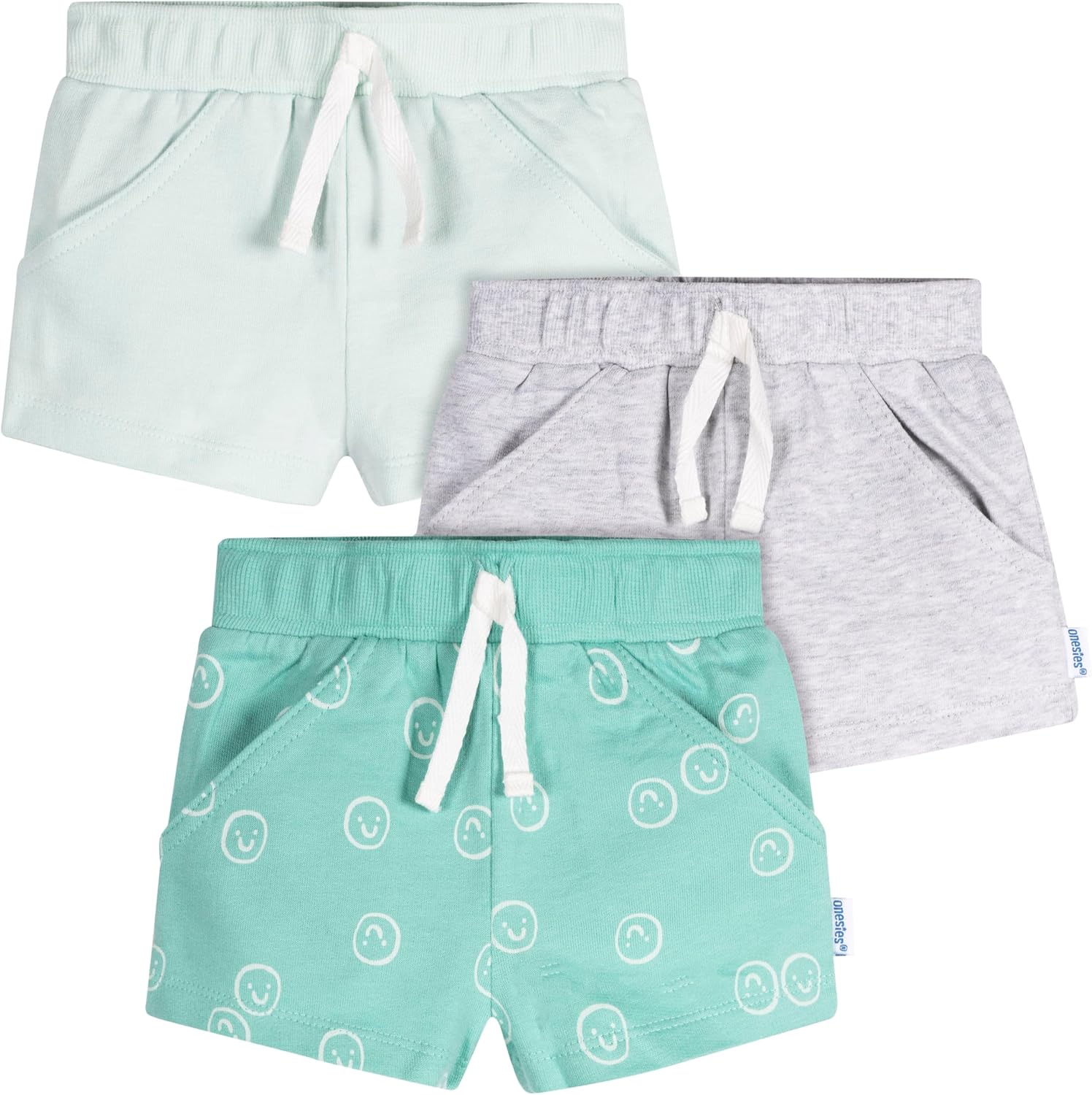 Onesies Brand - 3-Pack Knit Shorts for Baby Girls