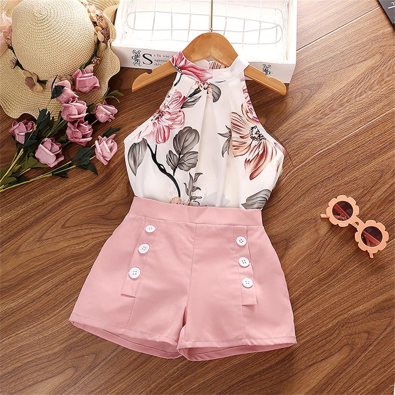 Summer Attire for Baby Girl Floral Sleeveless Set