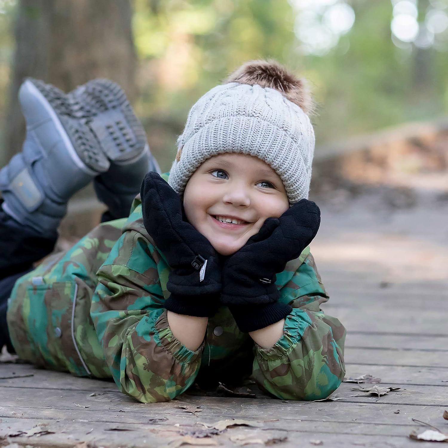 Warm Winter Fleece Mittens for toddlers super soft and easy on