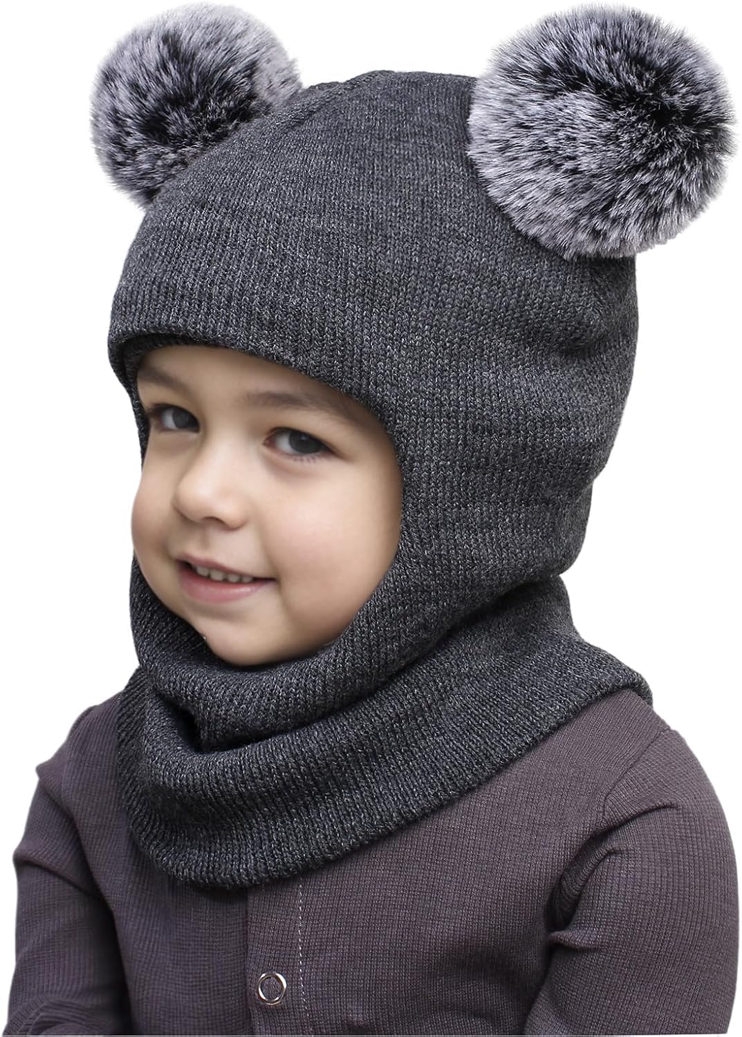 Ewaycom Polar Bear Winter Hat Set for Kids