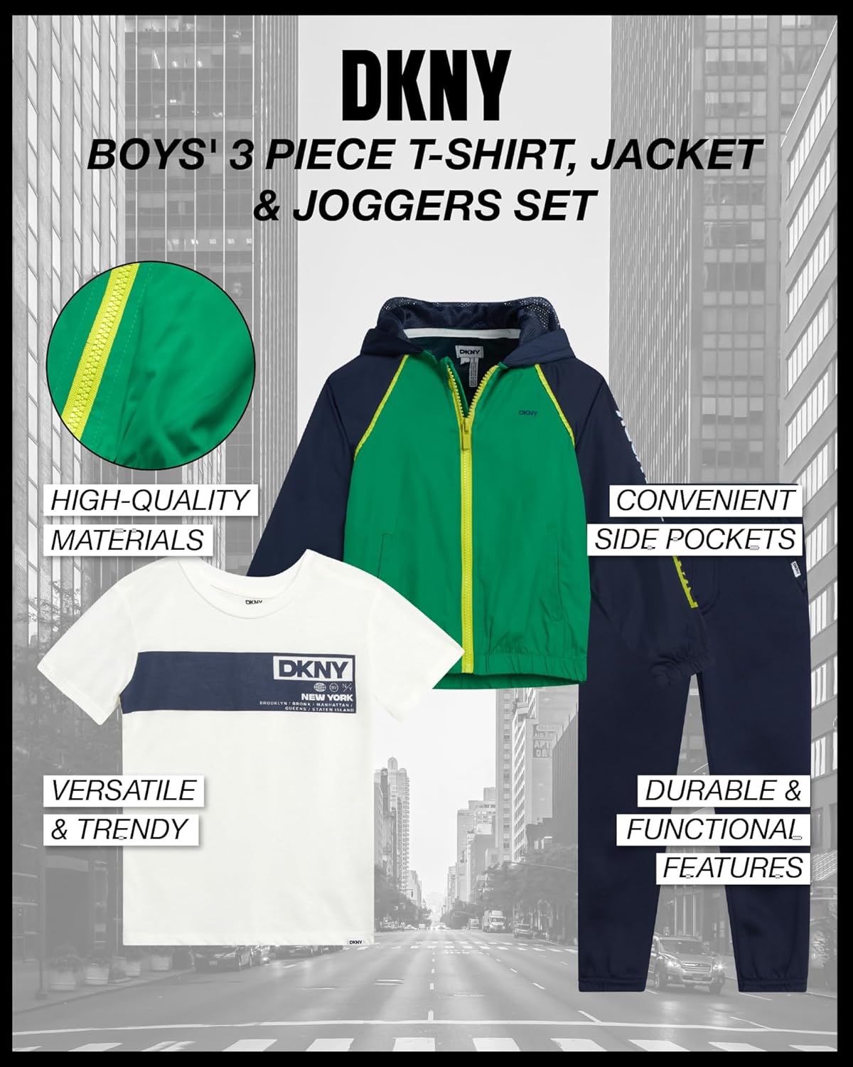 DKNY Boys Active Outfit Set