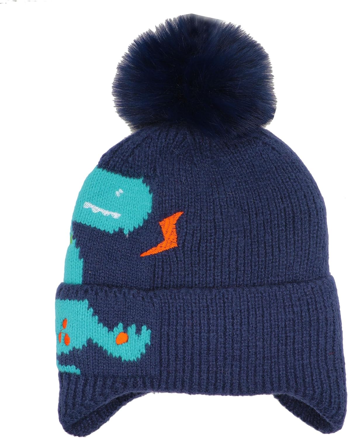 Dinosaur Winter Knit Hat for Kids Ages 2-7