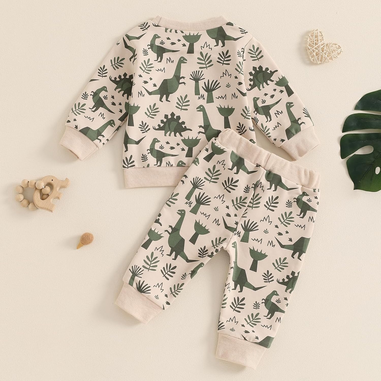Toddler Boys Cartoon Dinosaur Outfit 2Pcs