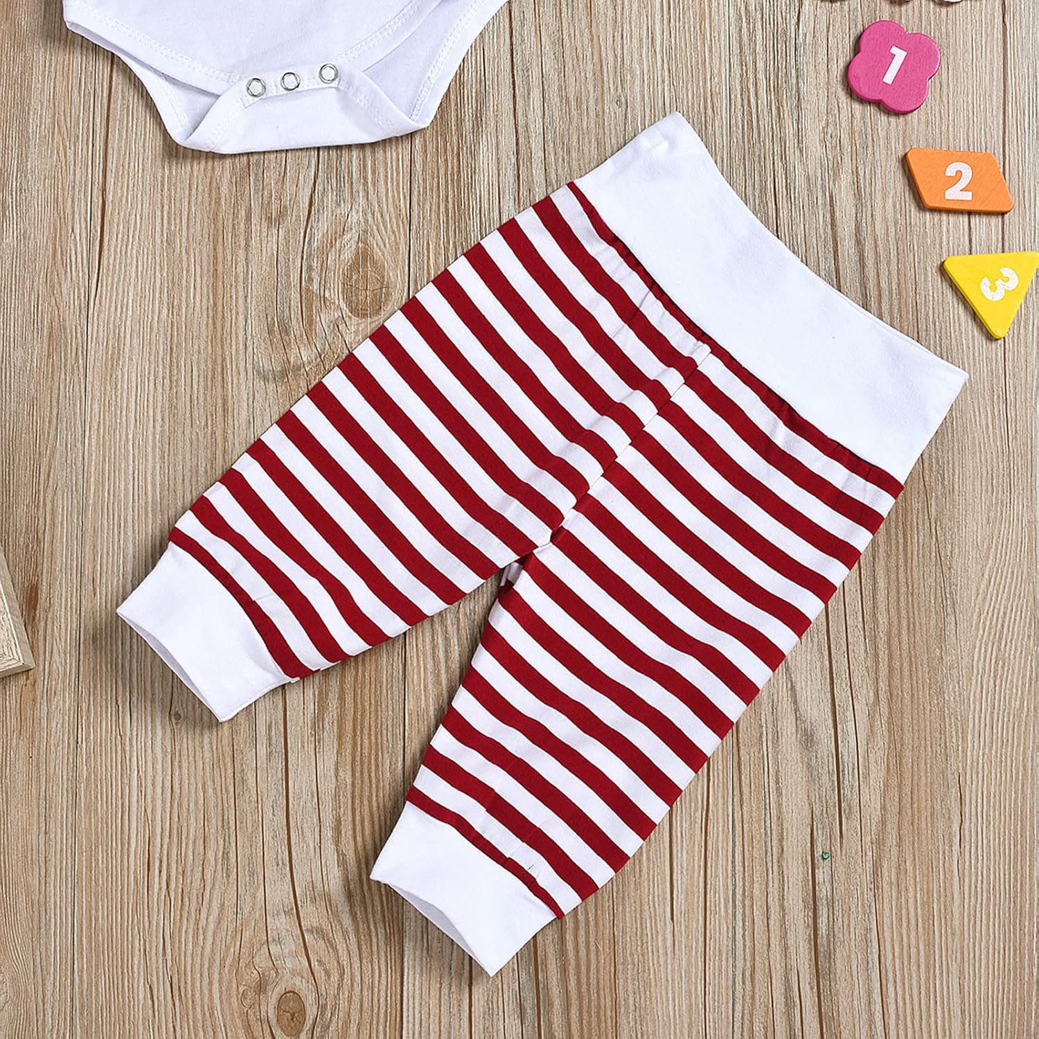 Charming Christmas Letter Print Romper for Babies Soft Cozy