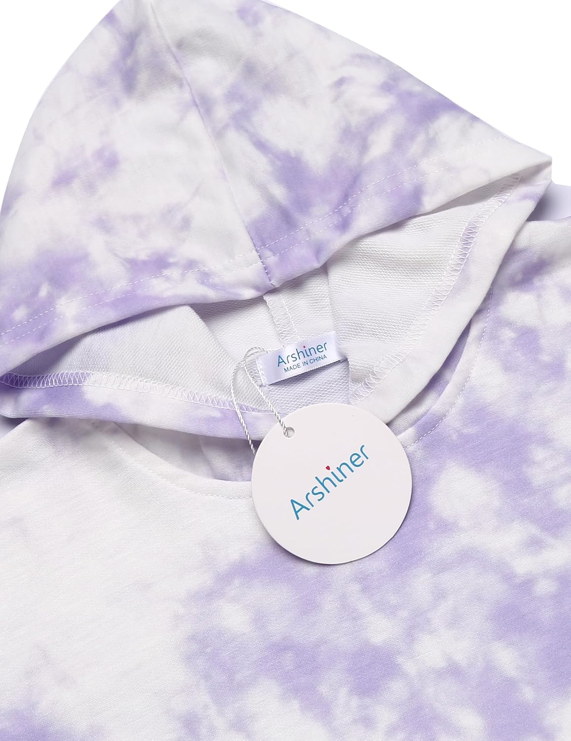 Arshiner Tie-Dye Pullover Sweatpants Set for Girls