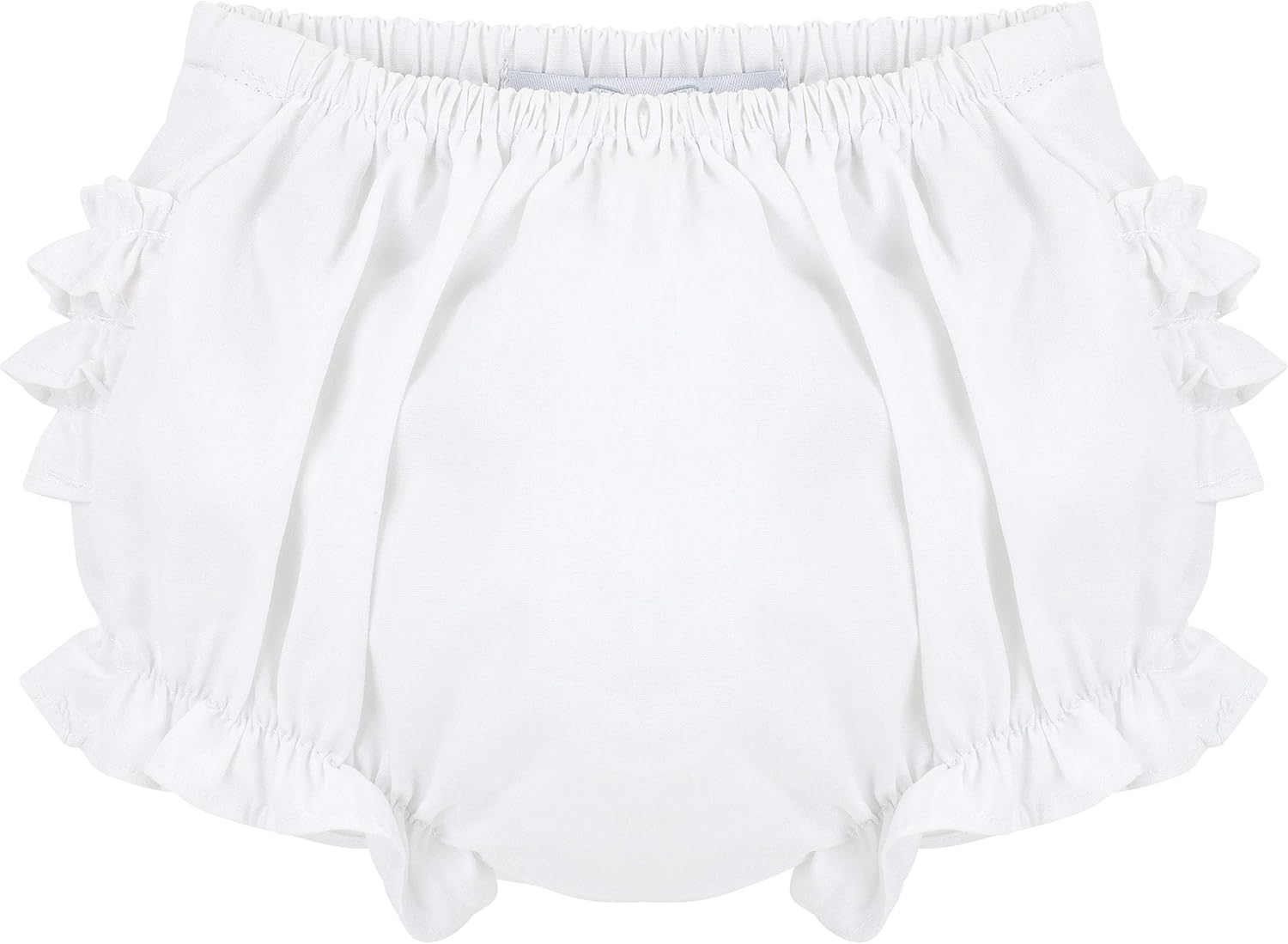 Cute Baby Ruffle Bloomers for Girls - Diaper Cover in WhitePink