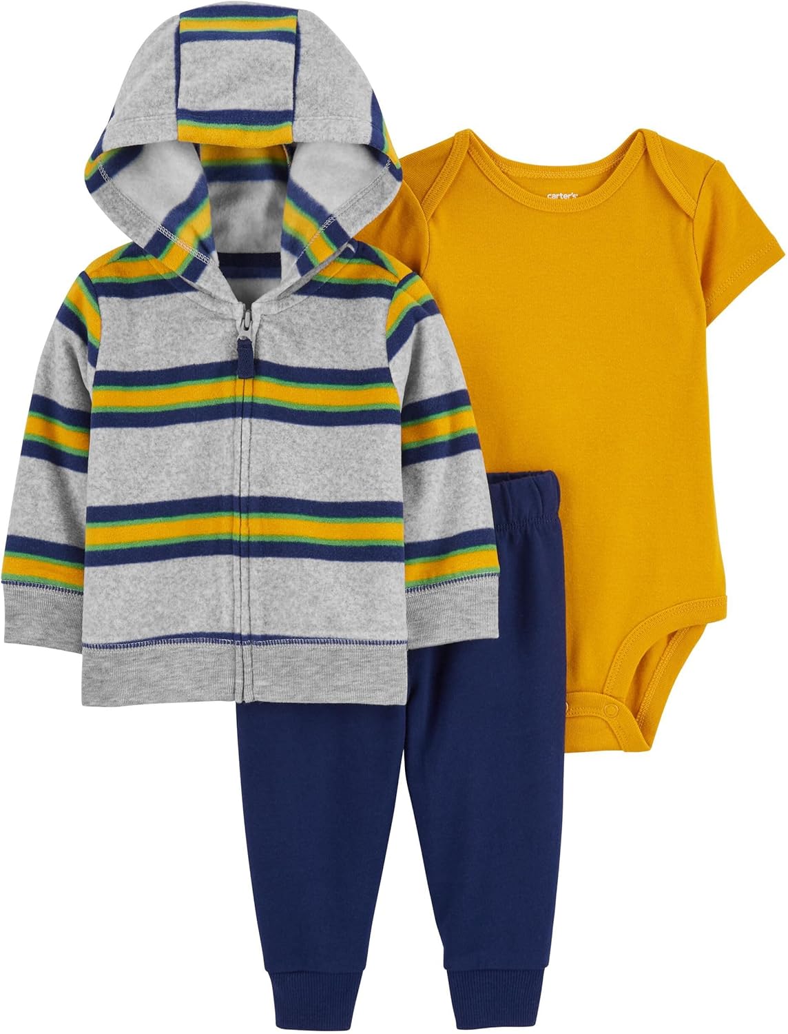Carters Baby Boys Little Jacket Set in GreyYellowNavy Rugby