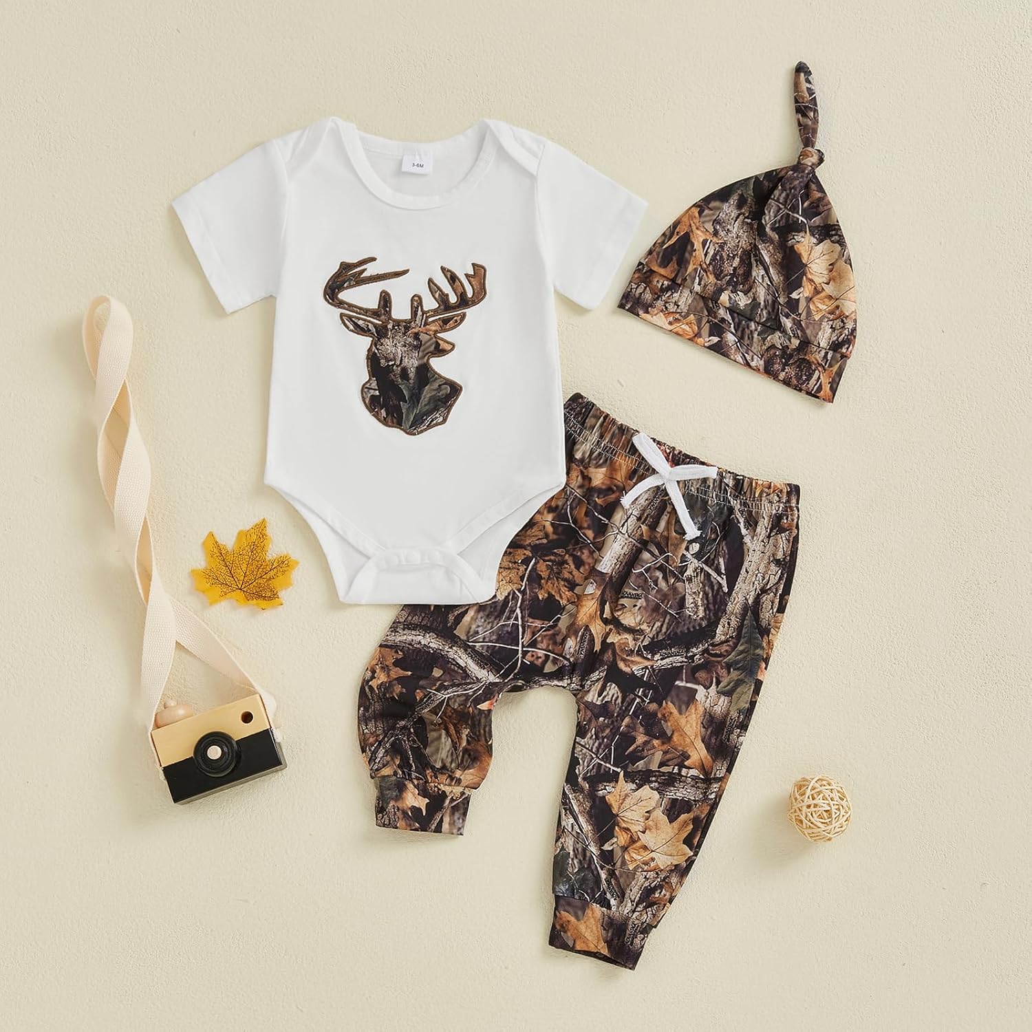 Newborn Hut Kelly Camo Outfit